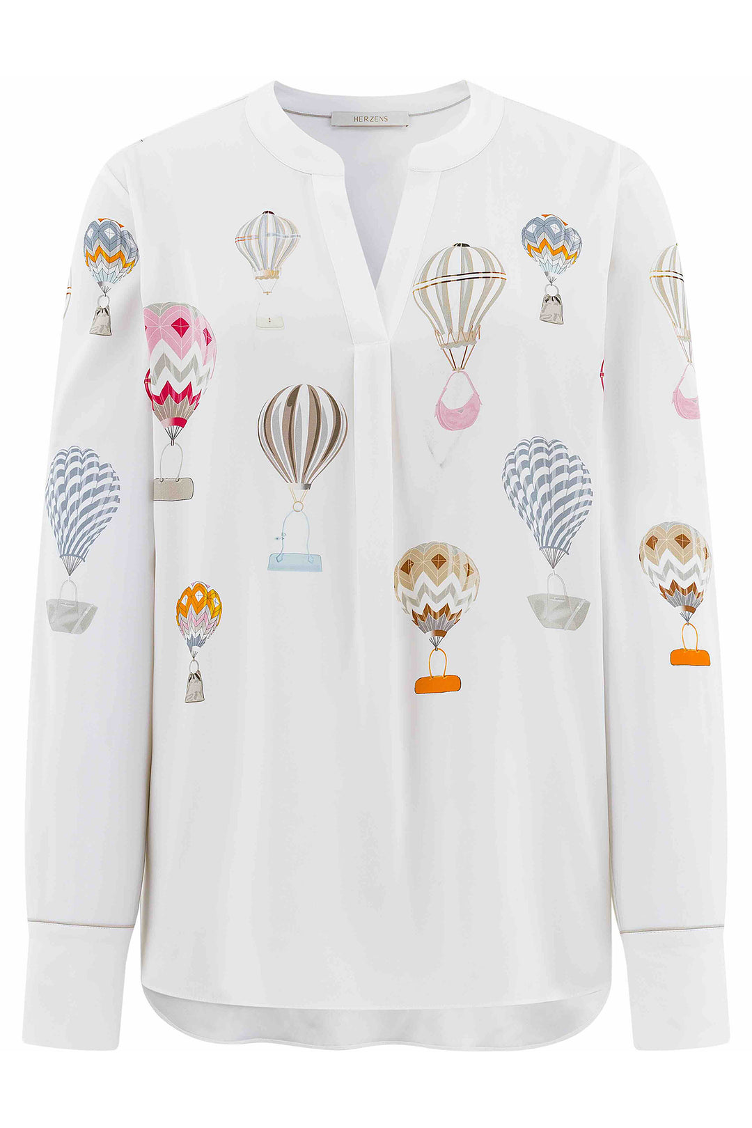 Herzens 25263-6095 Grey Pink Multi Tunic, front