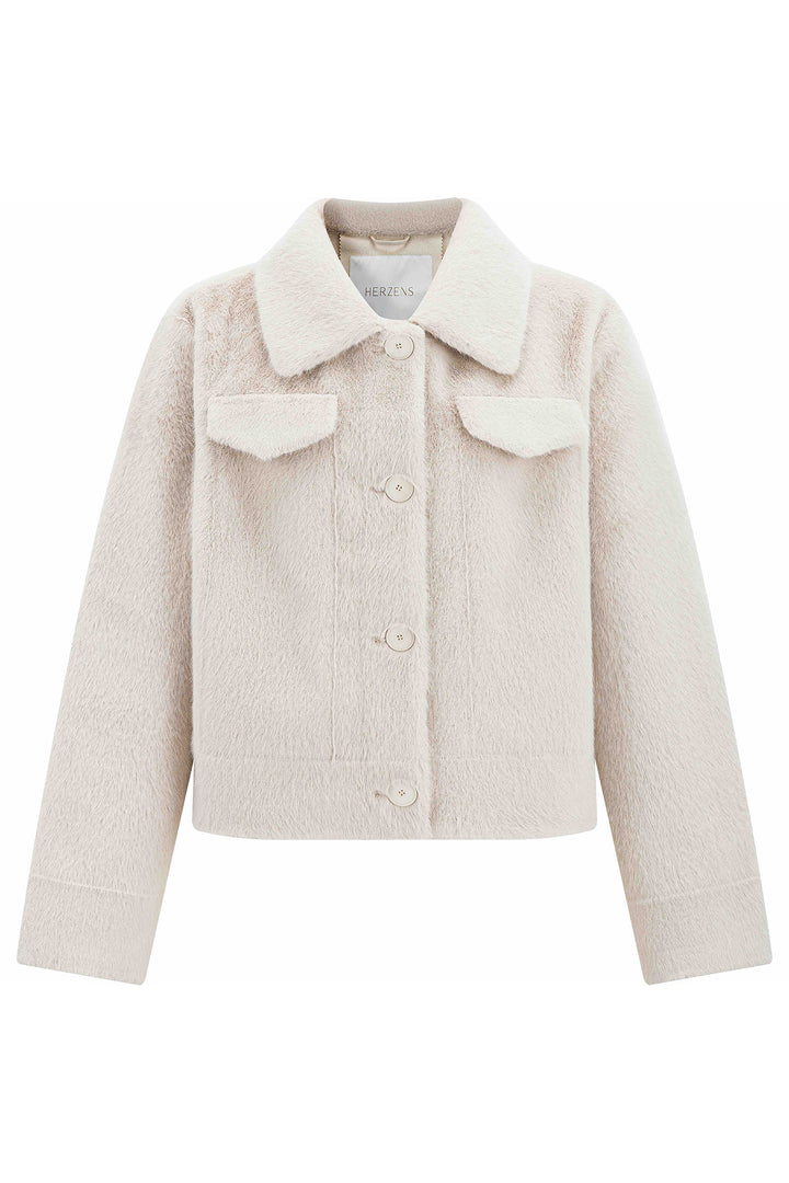 Herzens 25263-6925 JULIA Limestone White Jacket, front