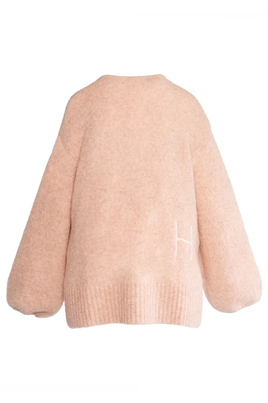 Pink sweater on a white background