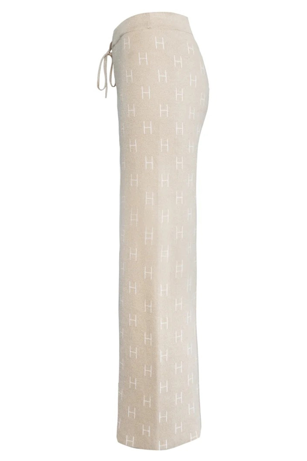 Hest 2510230222 Linda Beige Cotton Mix Drawstring Knitted Trousers