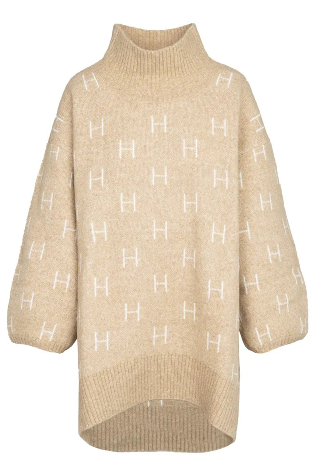 Hest H151421 Fam Beige Long Wool Mix Sweater