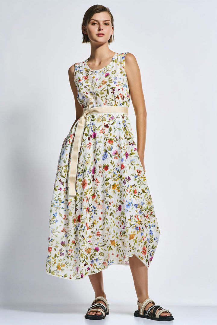 High Awakening Floral Print Flare Fit Dress White 721657 00011 - Lonah Boutique Westbourne