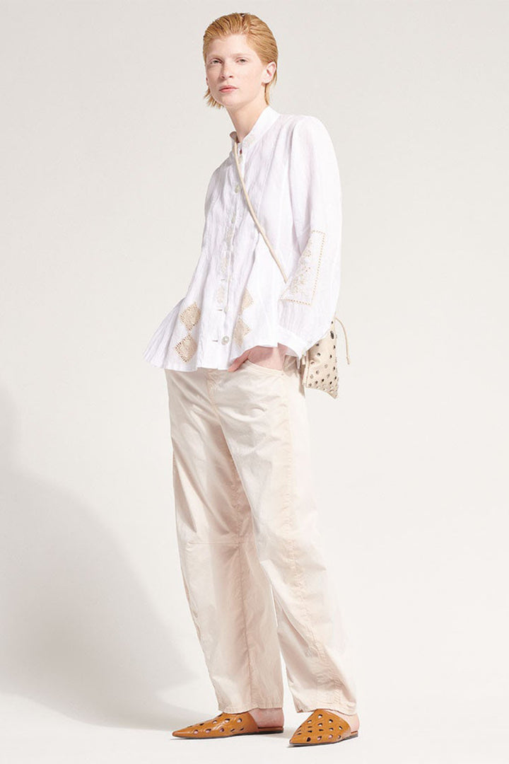 High Sequential High Neck Embroidered Jacket White 730449 00100 - Lonah Boutique Westbourne