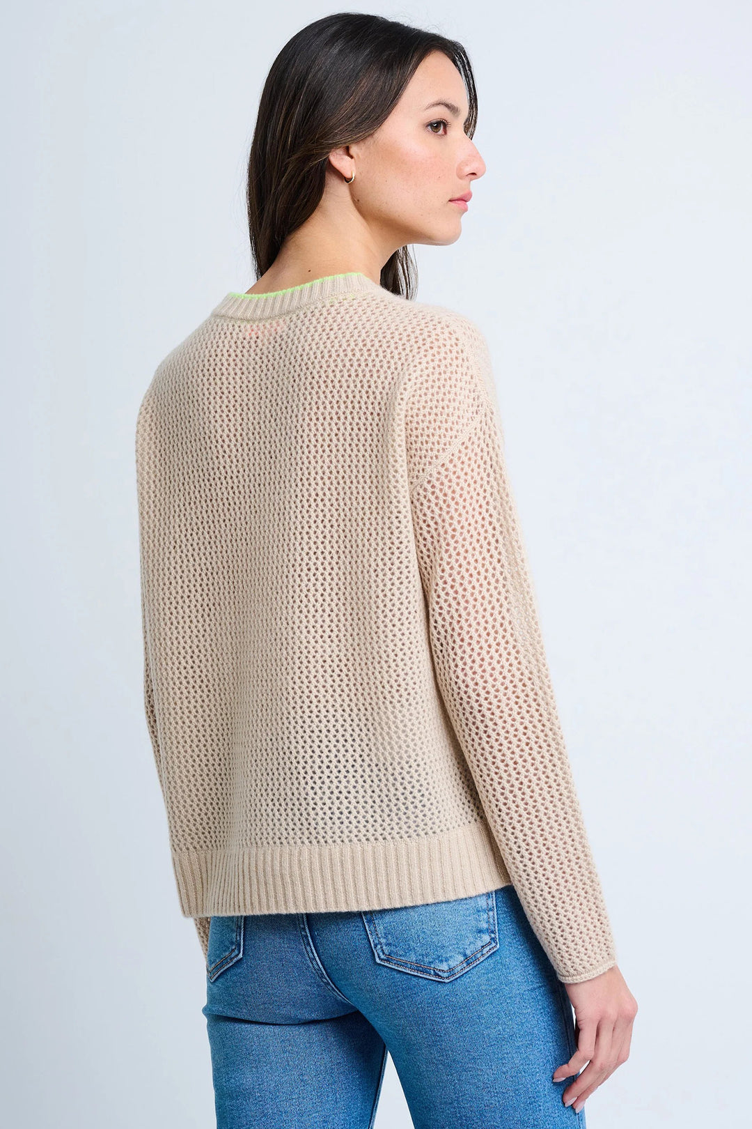 Lisa Todd  F25-CA312 Latter Beige Open For Love Cashmere Jumper