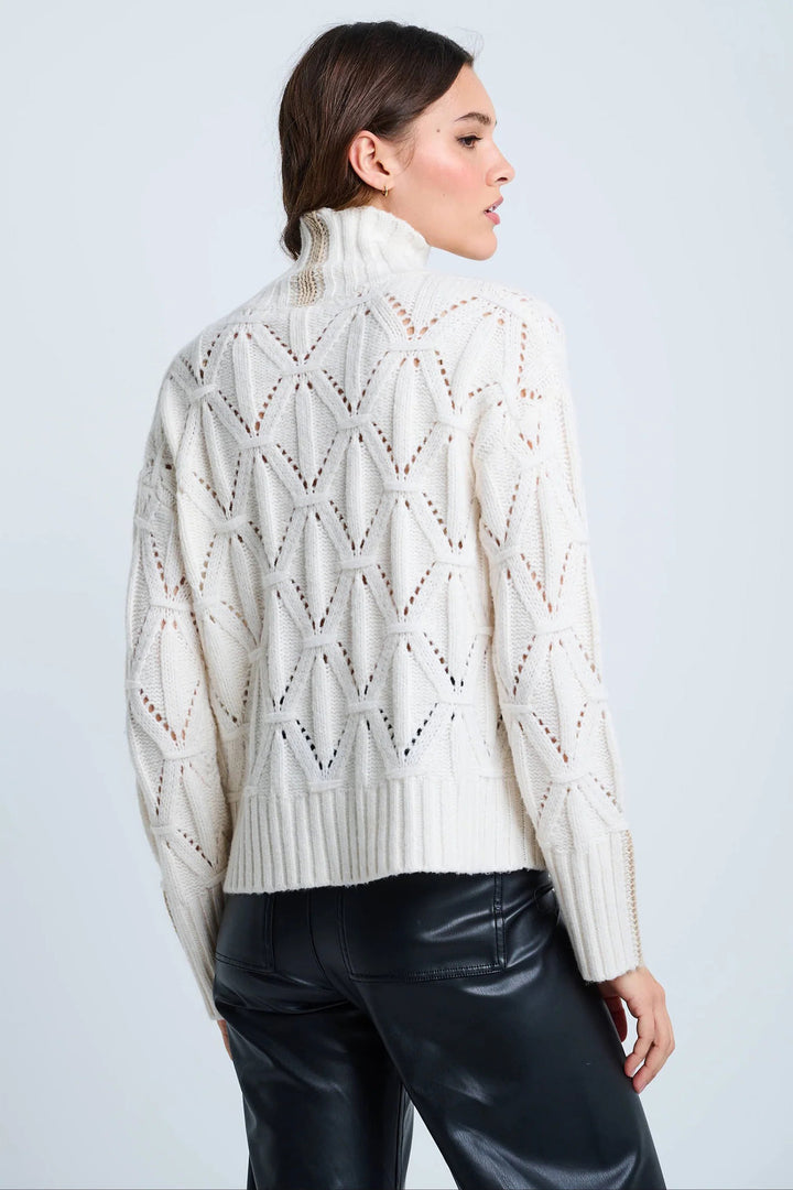 Lisa Todd F25-N112 The Stand Out Winter White Wool-Blend Jumper