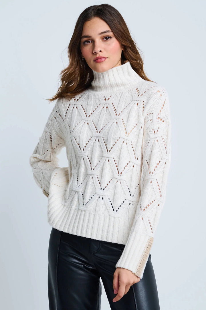 Lisa Todd F25-N112 The Stand Out Winter White Wool-Blend Jumper