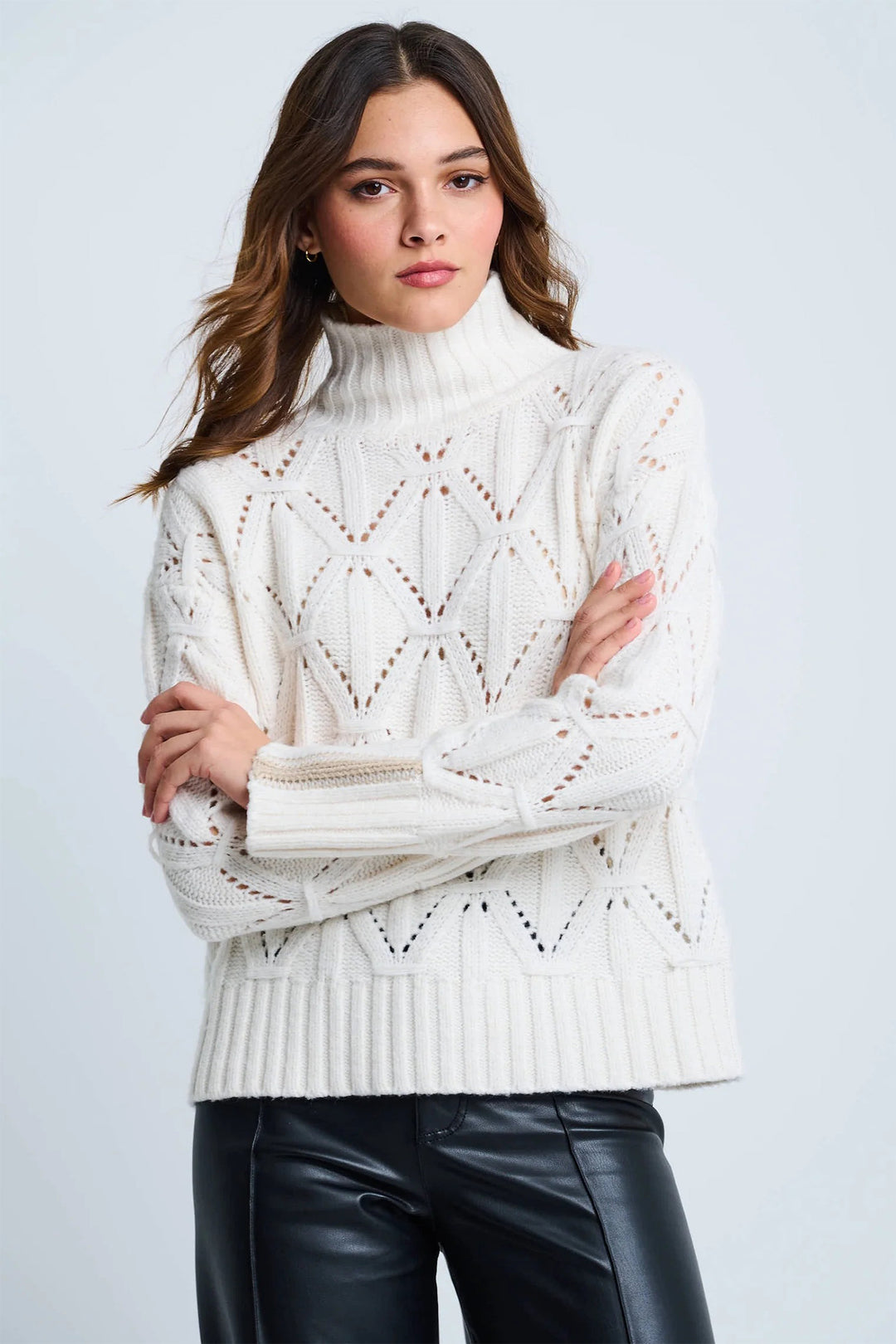 Lisa Todd F25-N112 The Stand Out Winter White Wool-Blend Jumper