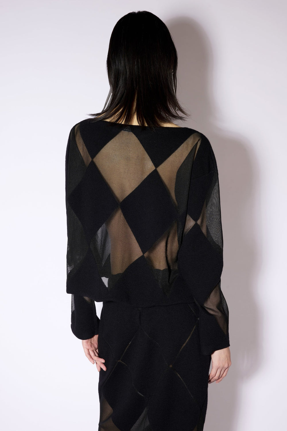 Liviana Conti Black Wool Jumper F6WA90, back view