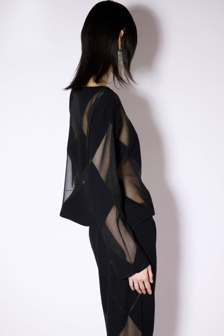 Liviana Conti Black Wool Jumper F6WA90, side view