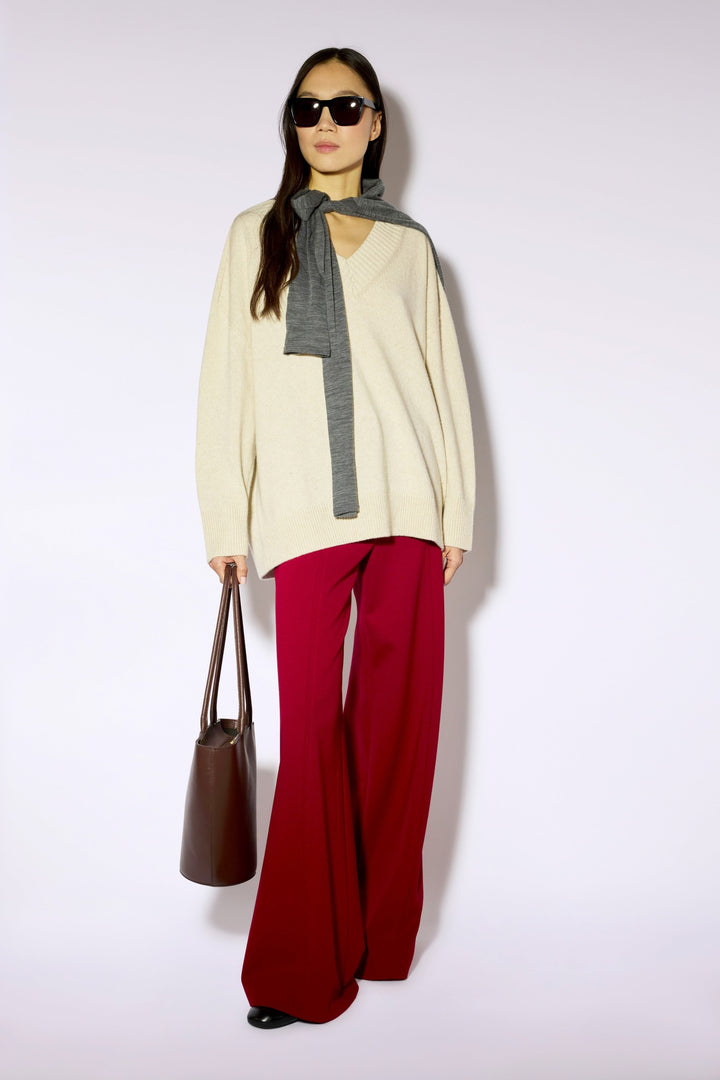 Liviana Conti CNTI88 D69-0 Paprika Red Trousers, full length styled
