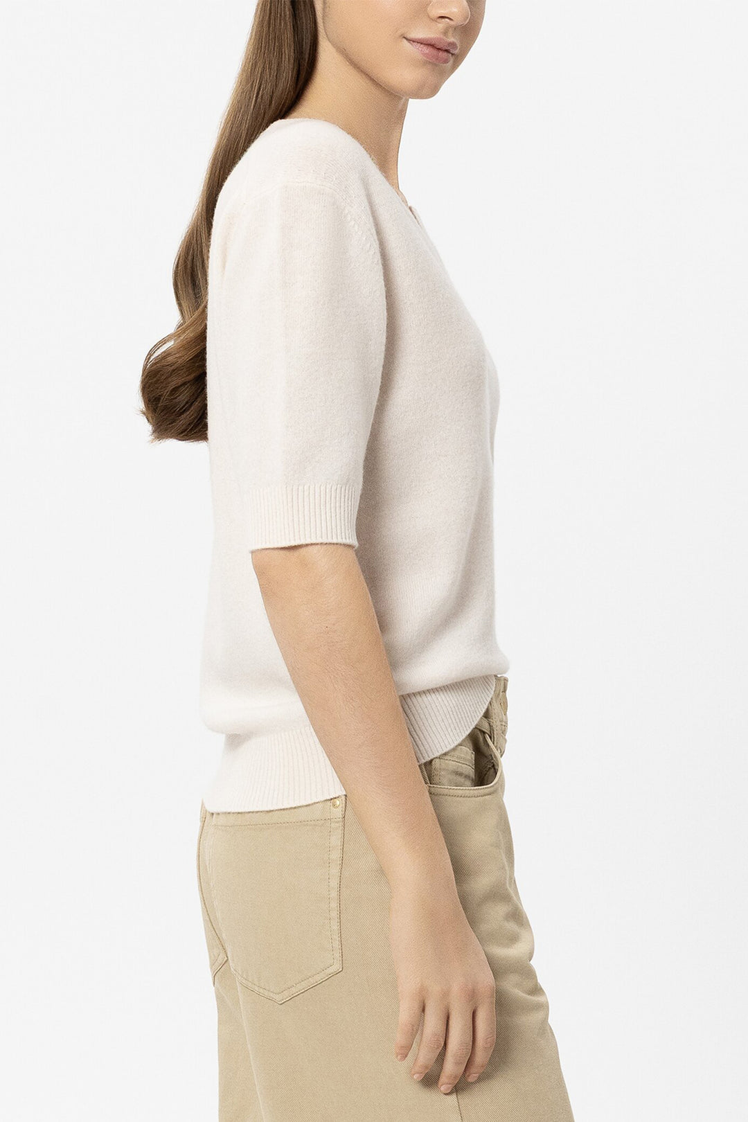 Luisa Cerano 138772 5871 Milk Cream Cashmere Blend Jumper 0112