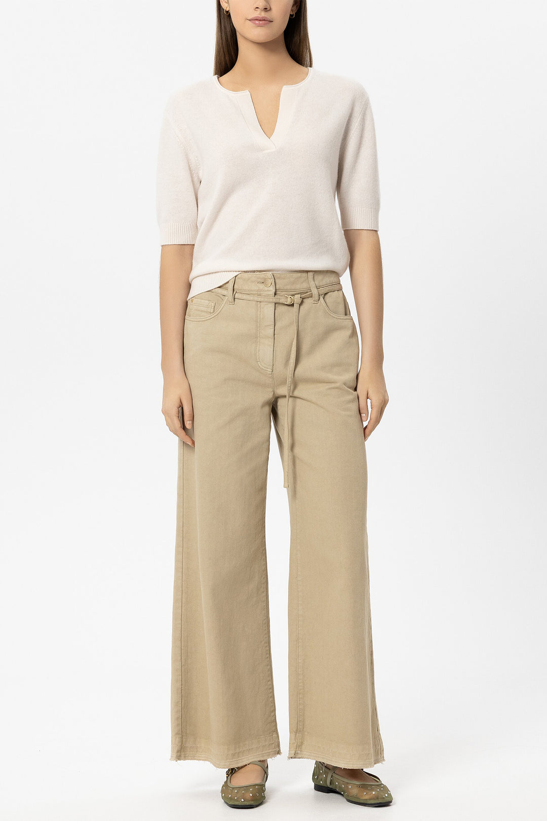 Luisa Cerano 138772 5871 Milk Cream Cashmere Blend Jumper 0112