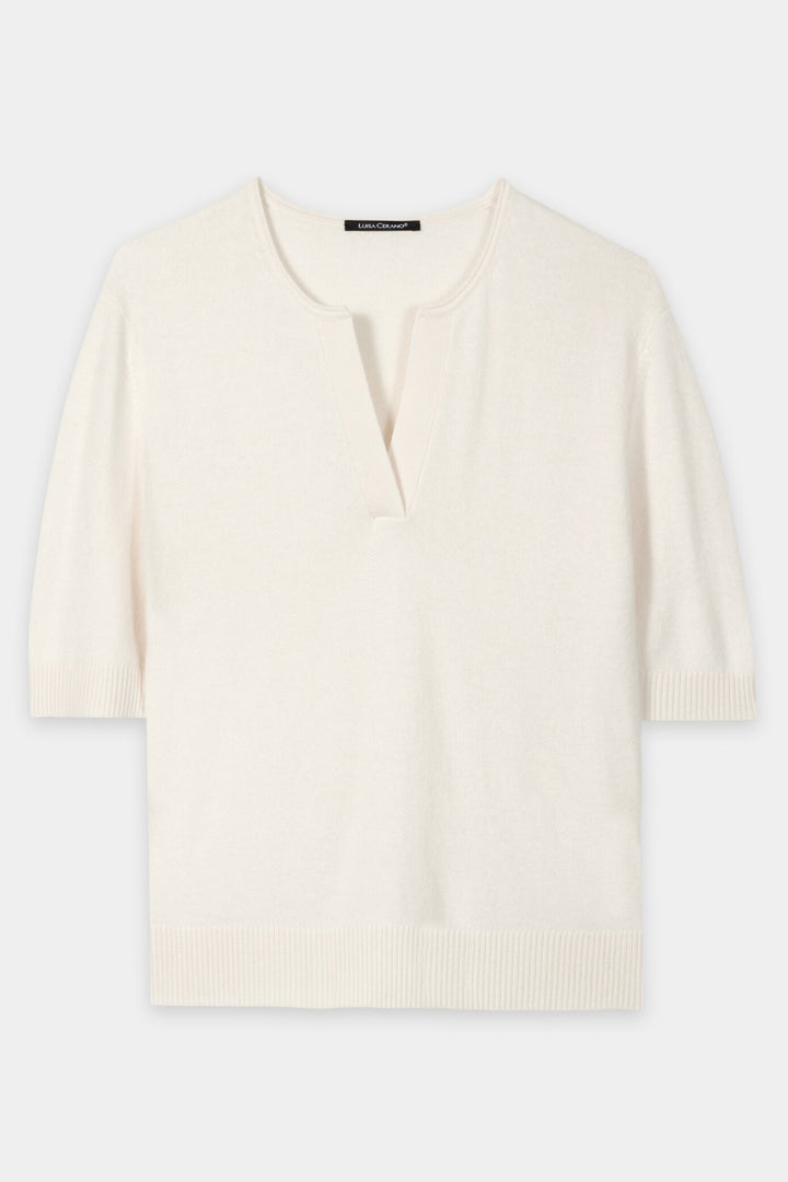Luisa Cerano 138772 5871 Milk Cream Cashmere Blend Jumper 0112
