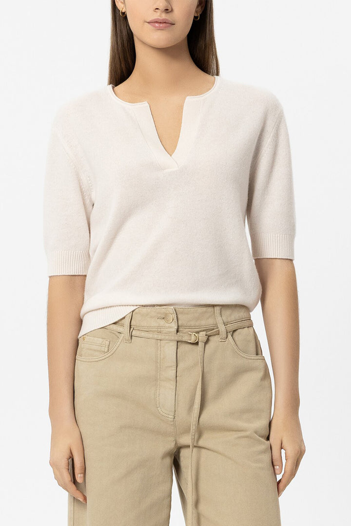 Luisa Cerano 138772 5871 Milk Cream Cashmere Blend Jumper 0112
