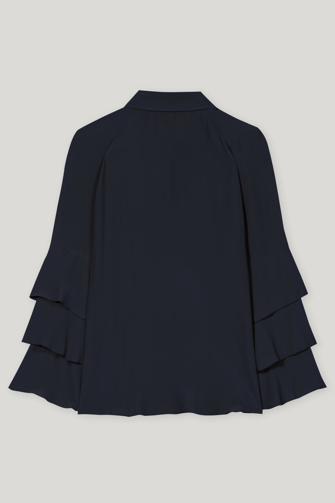 Luisa Cerano 228583 2179 Navy Blue Silk Blend Layered Sleeve Blouse 0293