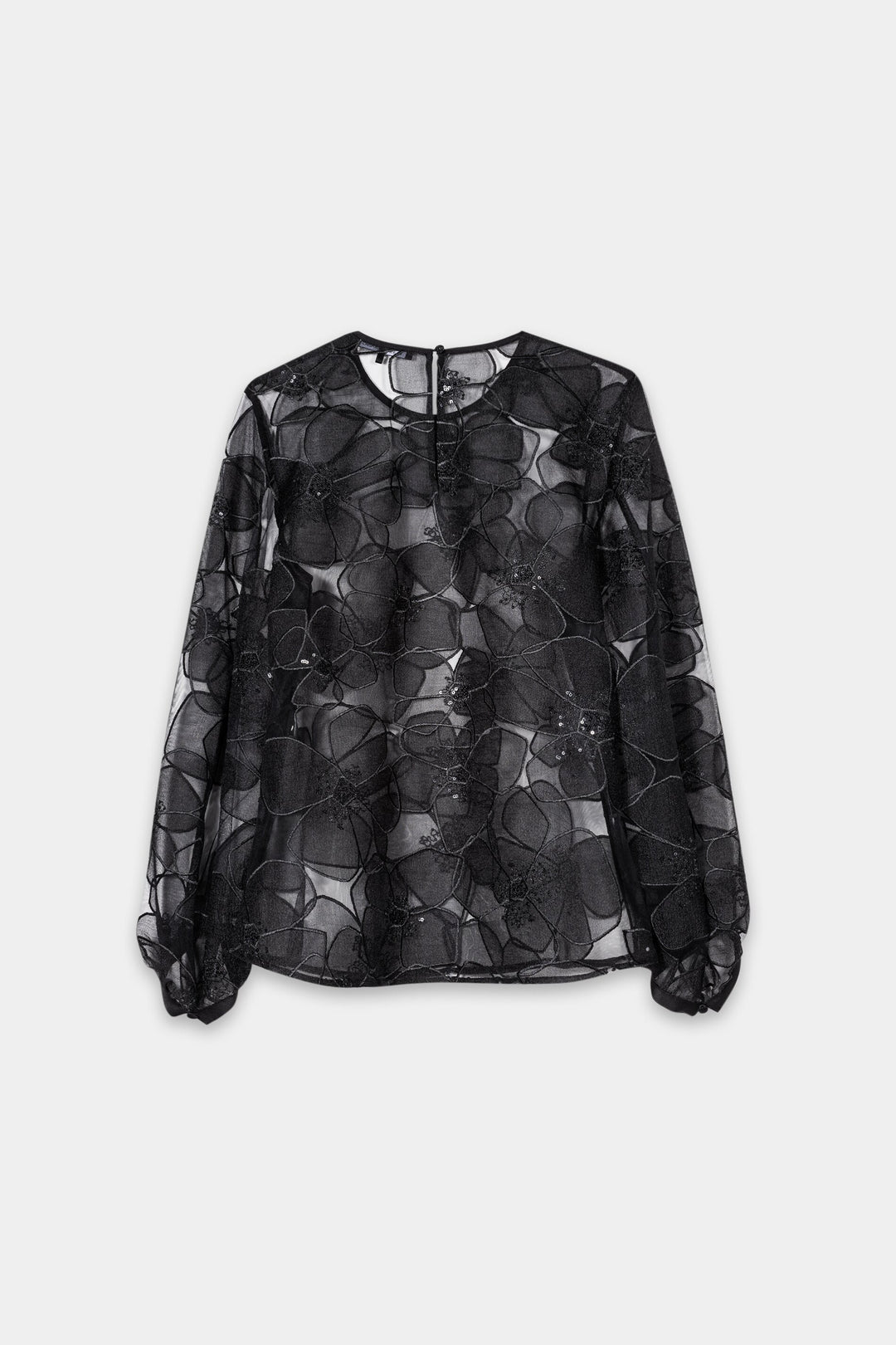 Luisa Cerano 238637 3804 Black Floral Structure Blouse