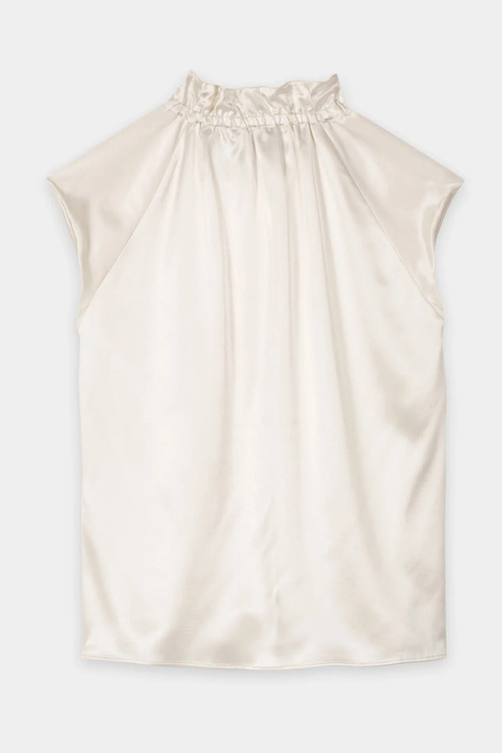 Luisa Cerano 238688 3752 Milk Ivory Silk Sleeveless Blouse