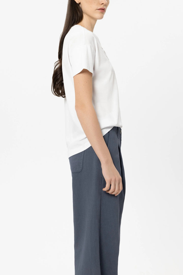Luisa Cerano 338375 7941 White Flowers T-Shirt