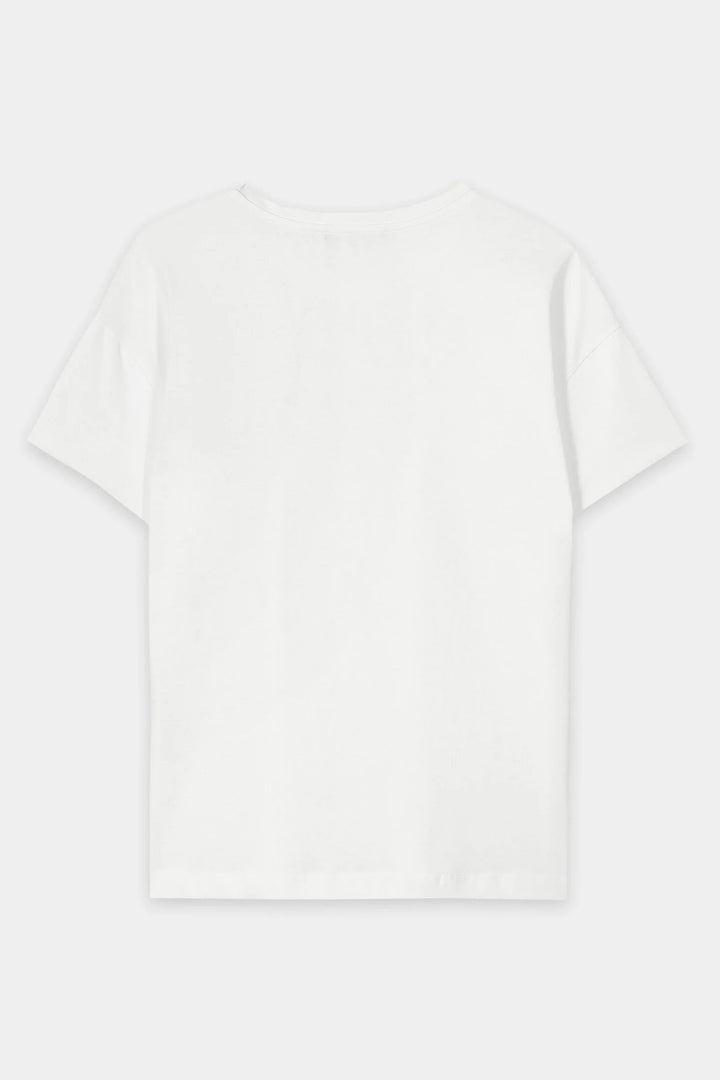 Luisa Cerano 338375 7941 White Flowers T-Shirt