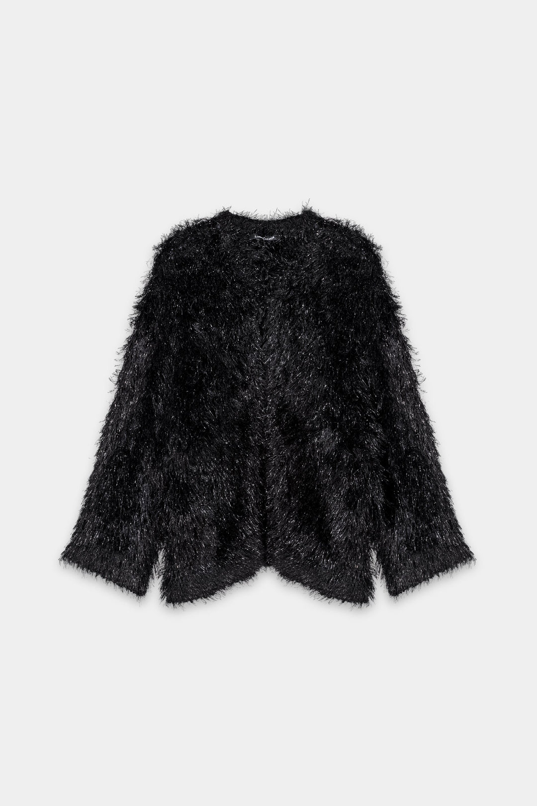 Luisa Cerano 438029 5354 Black Faux Fur Look Cardigan