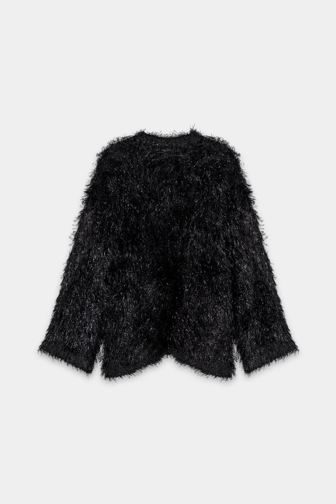 Luisa Cerano 438029 5354 Black Faux Fur Look Cardigan