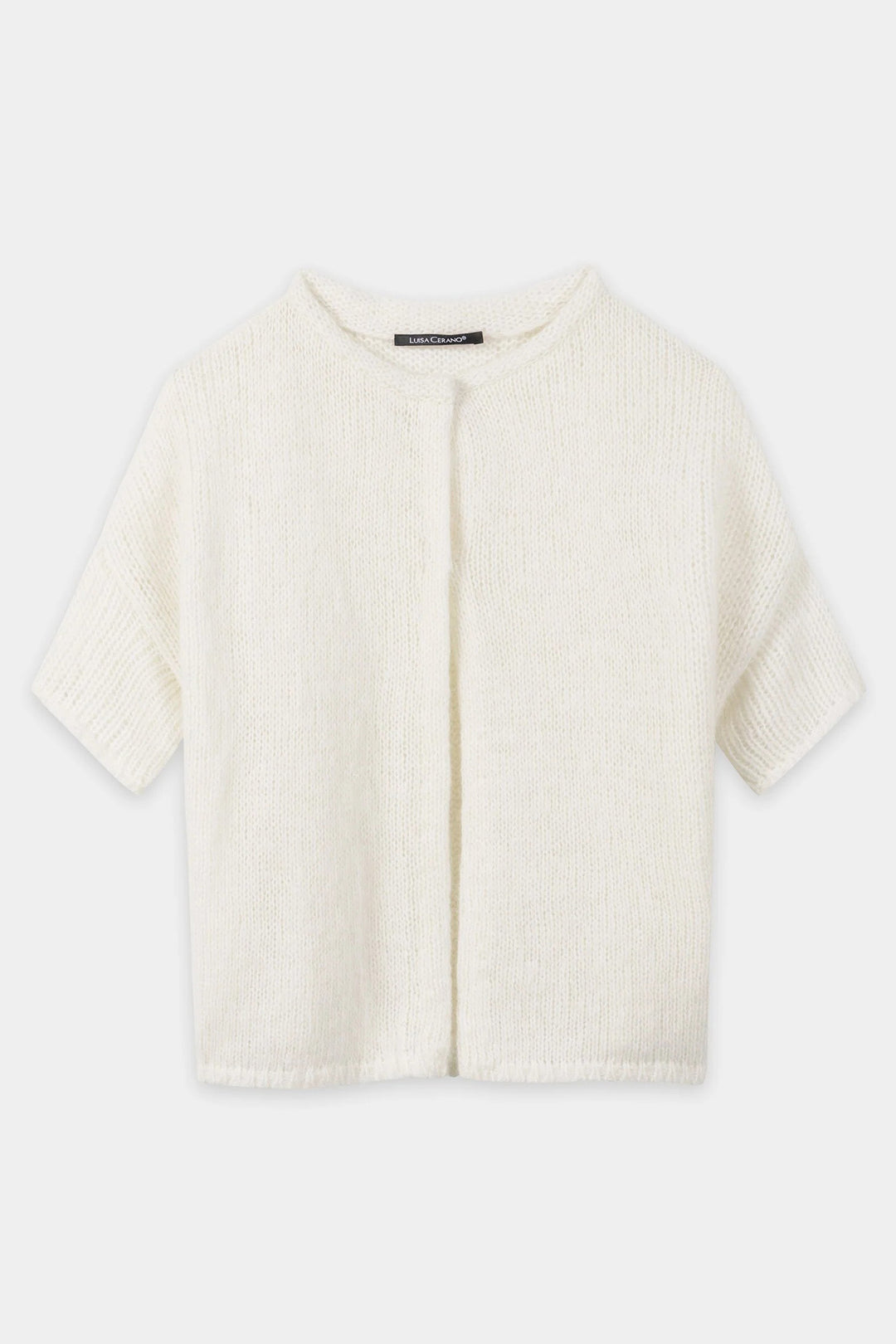 Luisa Cerano 438178 5348 Milk Ivory Alpaca Blend Cardigan 0112