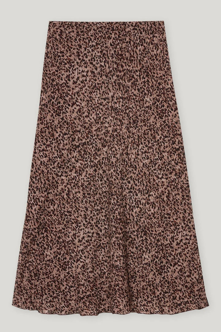 Leopard print skirt on a white background