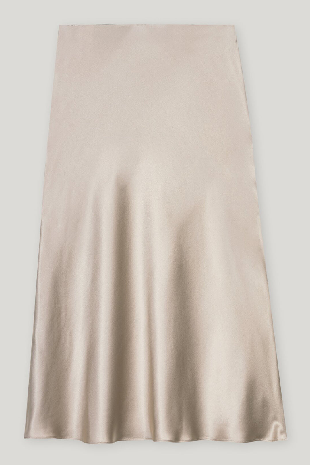 Luisa Cerano 528310 3752 Oyster Beige Silk Midi Skirt 0722
