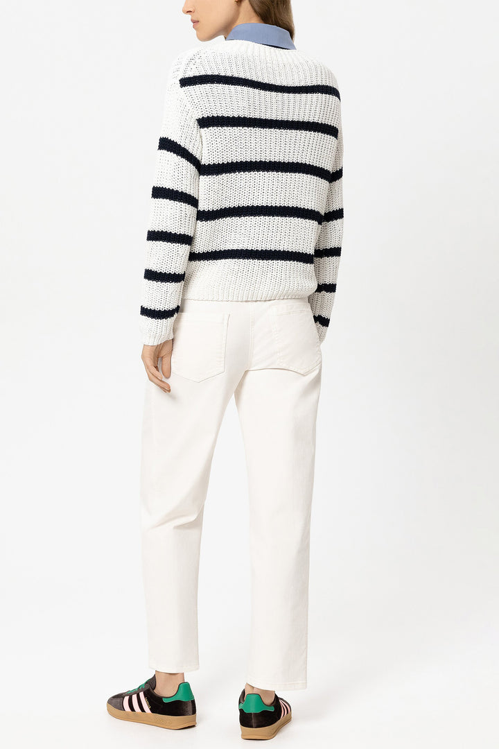 Luisa Cerano 638857 3797 Cream Denim Trousers 0105