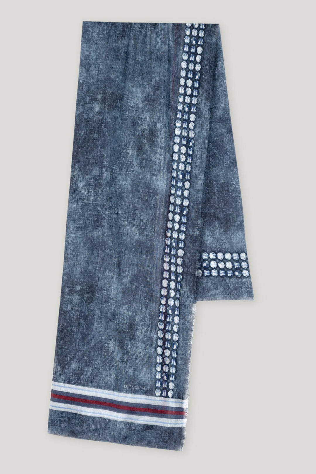 Luisa Cerano 818429 9459 Vintage Scarf Blue - Lonah Boutique