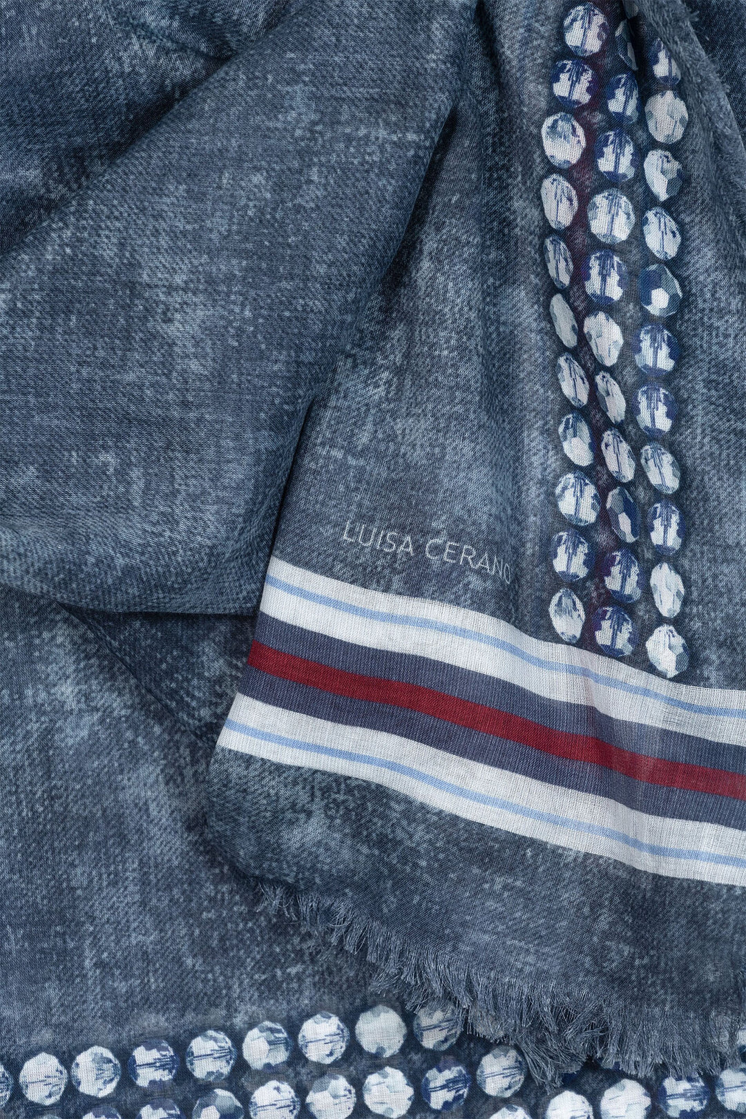 Luisa Cerano 818429 9459 Vintage Scarf Blue - Lonah Boutique