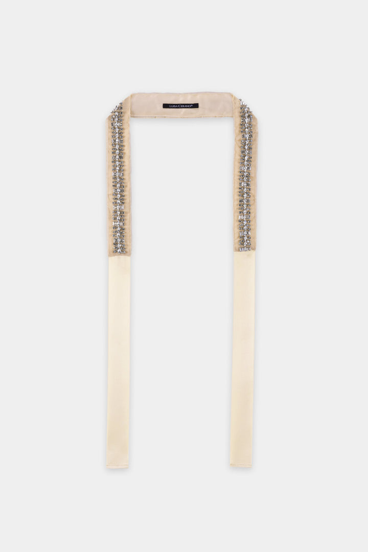 Luisa Cerano 838539 9495 Beige Crystal Tie Belt