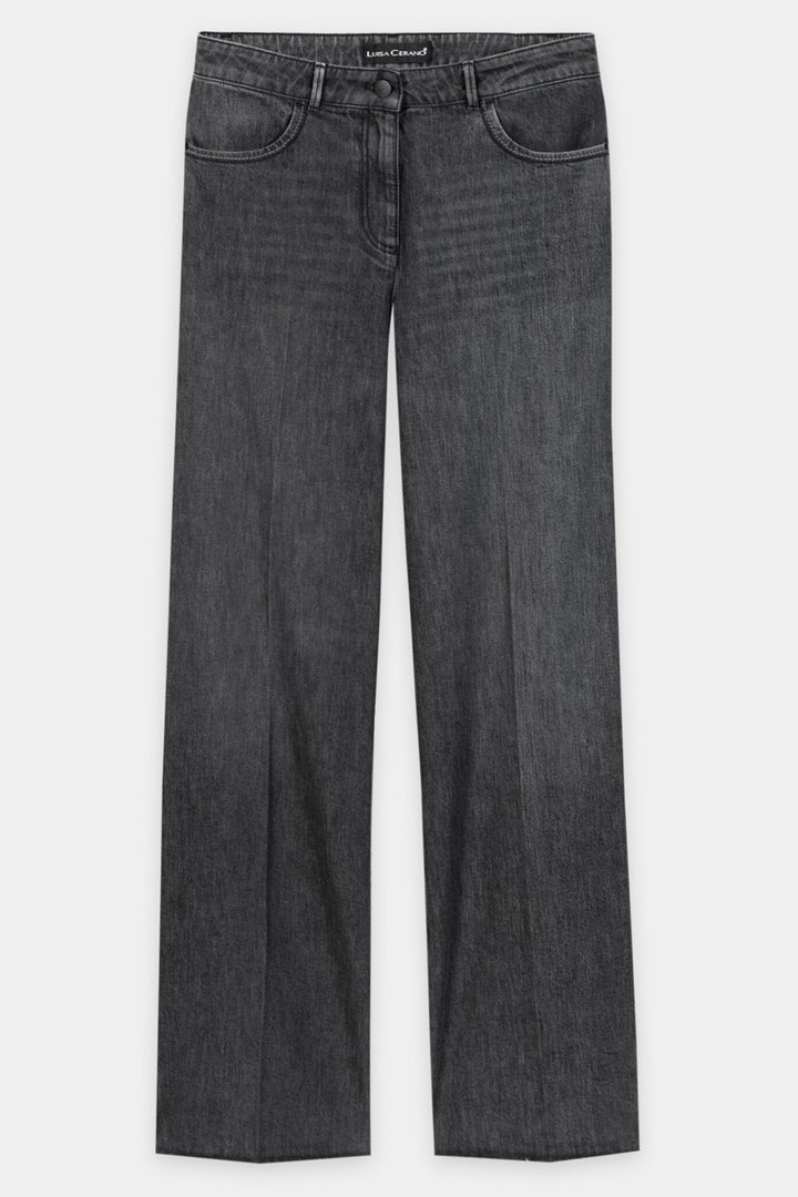 Luisa Cerano Black Bootcut Jeans 648947/4500 0001, front packshot