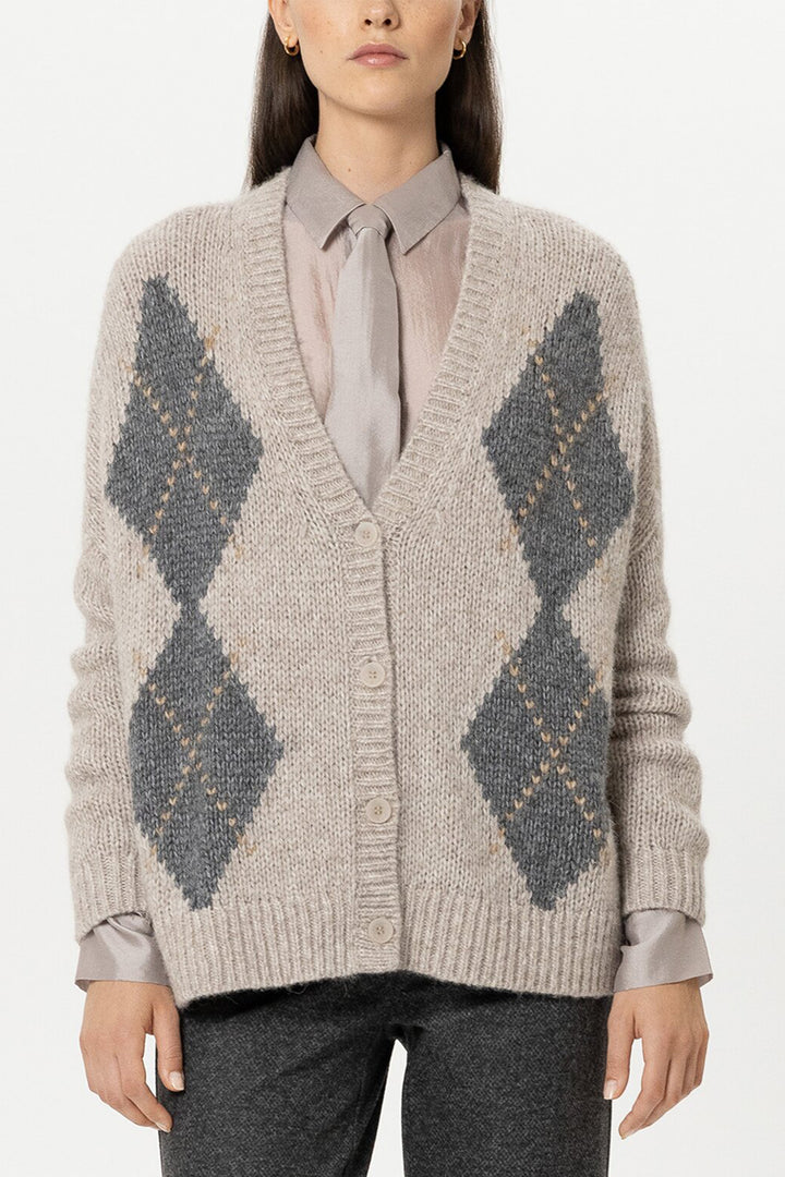 Luisa Cerano Multi Alpaca Cardigan 448379/5348 1231, front view