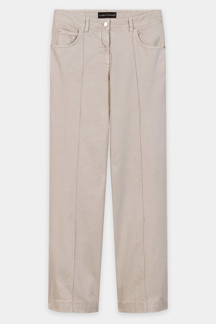 Luisa Cerano Pearl Beige Flared Jeans 648916/3800 1232, front packshot