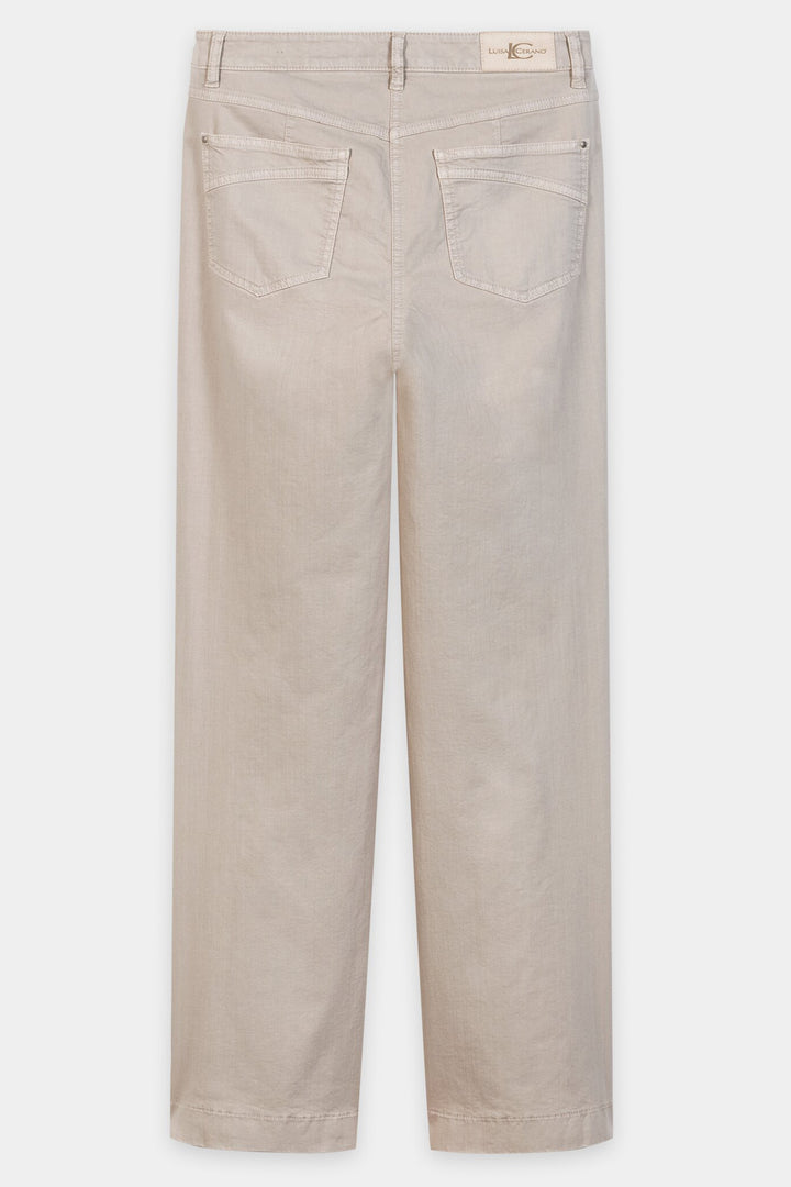 Luisa Cerano Pearl Beige Flared Jeans 648916/3800 1232, back packshot