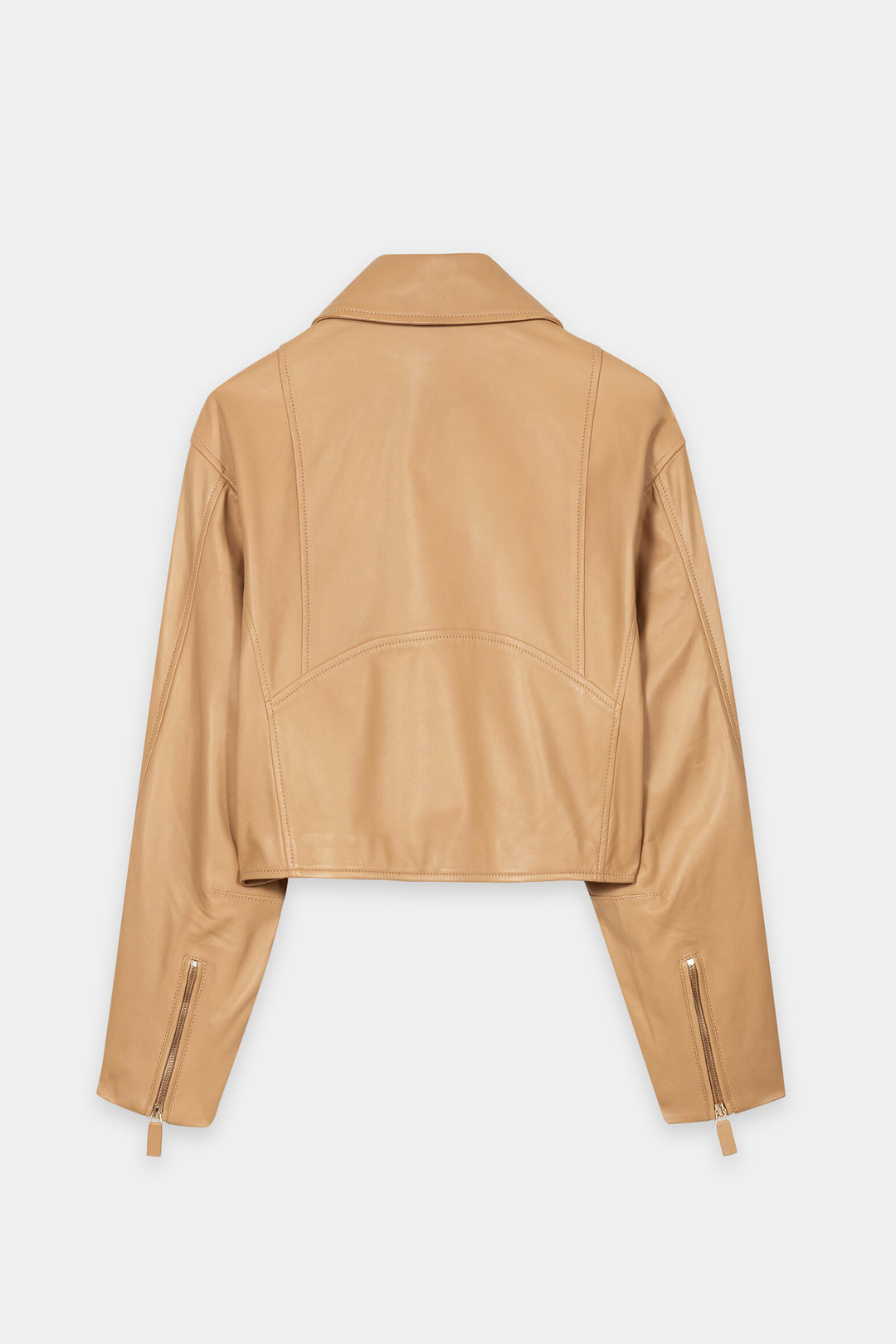 Lusia Cerano 438055 9812 Golden Camel Nappa Lambskin Leather Jacket