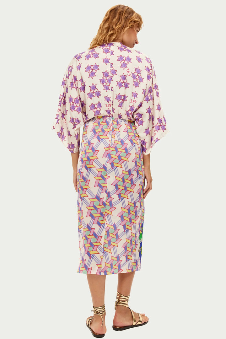 Me369 Camila Multicolour Markers Print Dress 126L70874