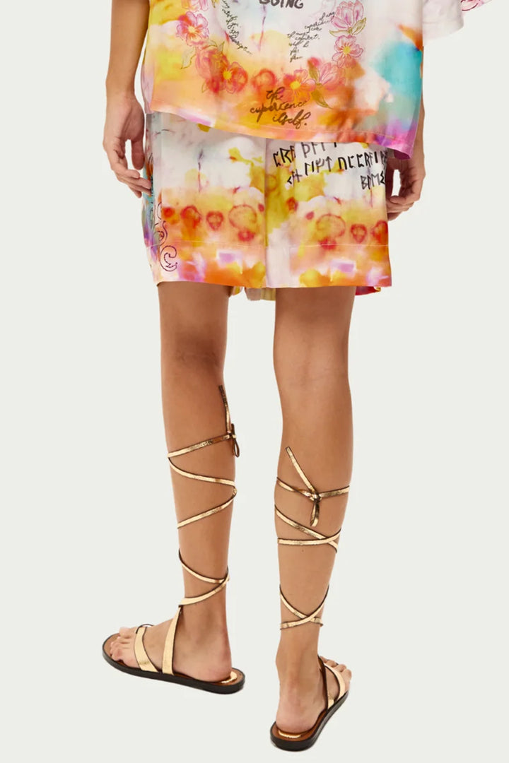 Me369 Kori Multicolour Runic Whisper Print Shorts 126L5962