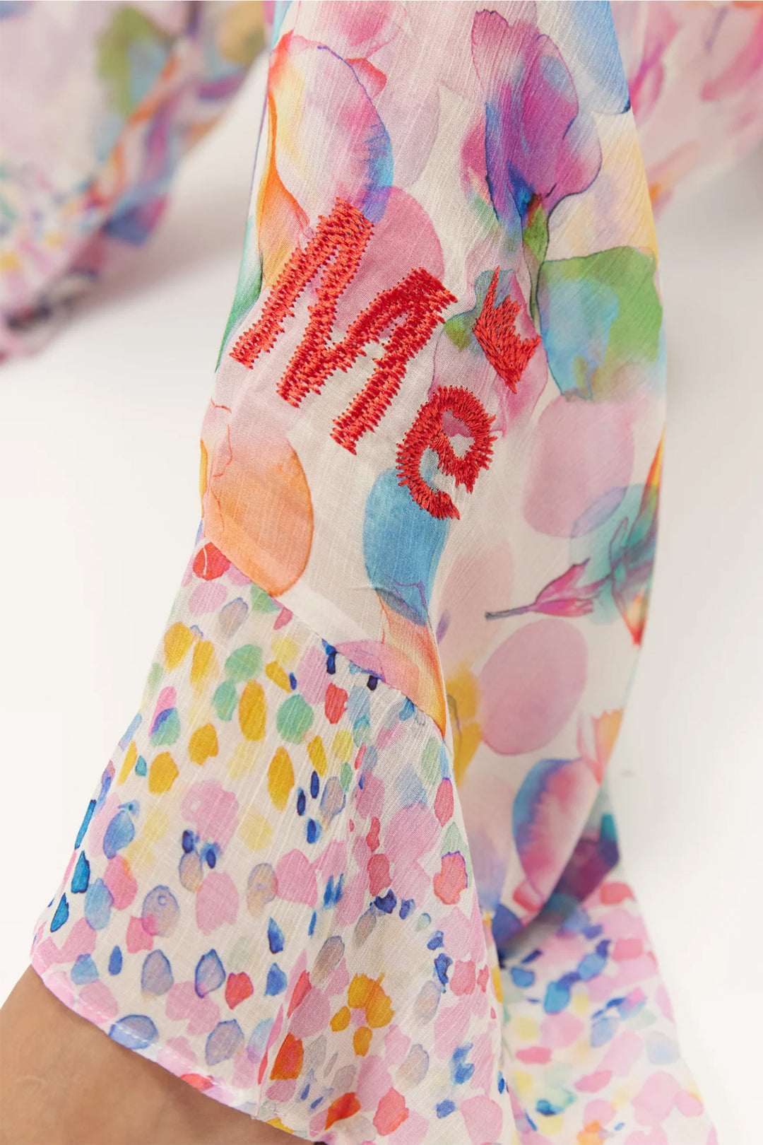 Me369 Rosie Multicolour Fairy Dust Print Ruffled Wide Leg Trousers