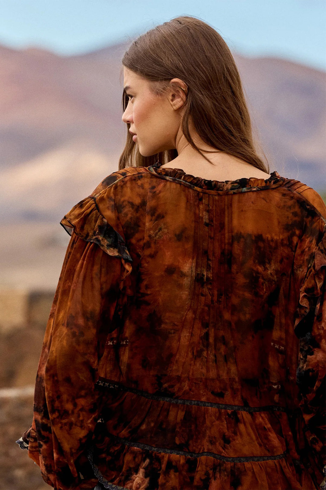 Mes Demoiselles Llaollao Multicolour Tie-Dye Georgette Blouse