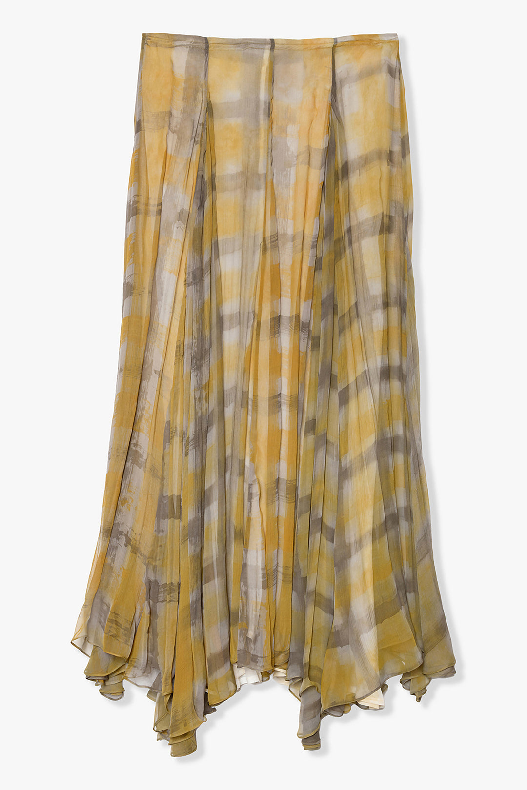 Mes Demoiselles Monia Yellow Check Skirt, front