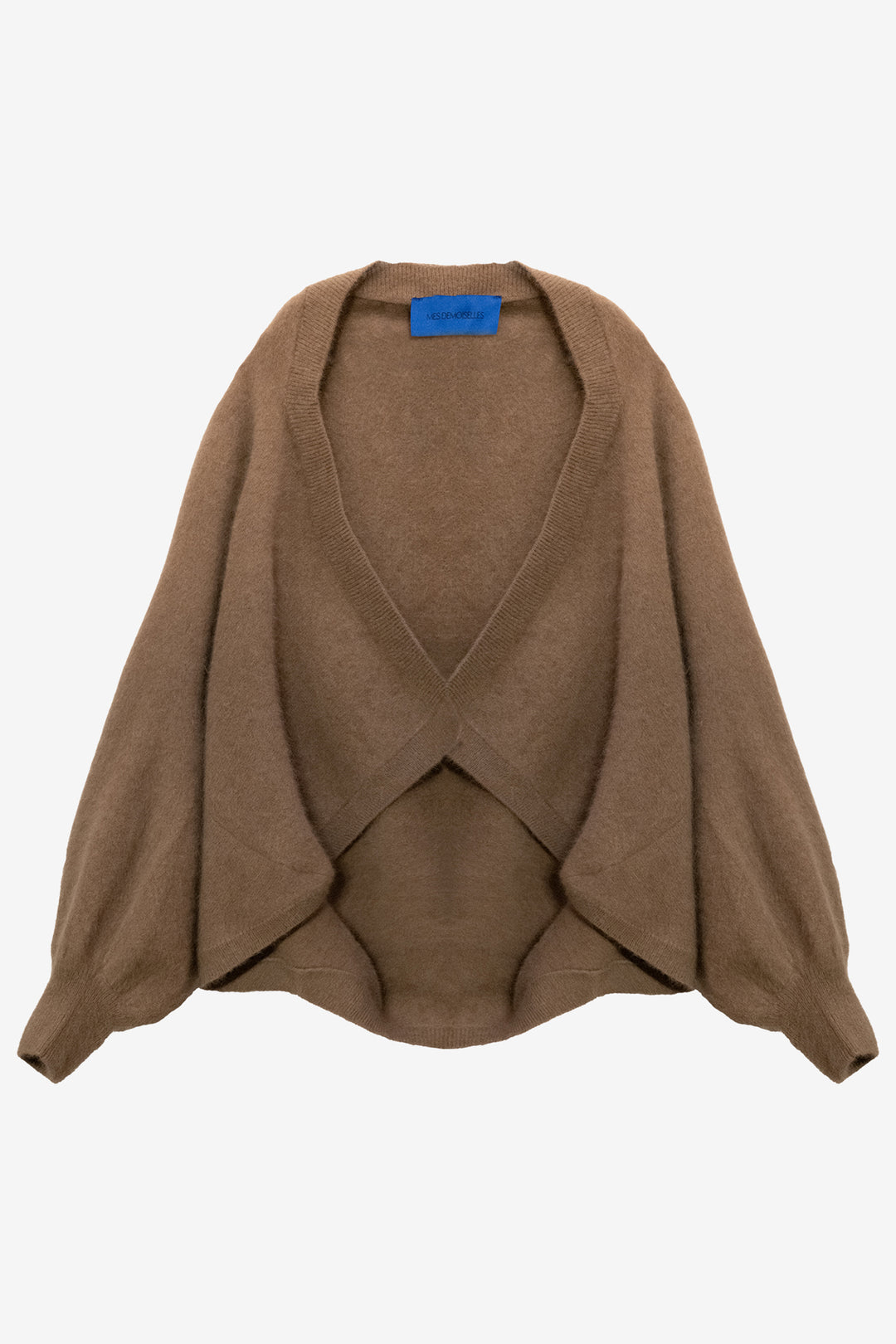 Mes Demoiselles Smart Taupe Cashmere Blend Shawl Cardigan