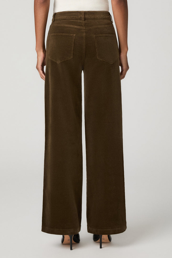 Paige 1J99H84-1956 Anessa Fern Green Wide Leg Jeans, back view with patch pockets