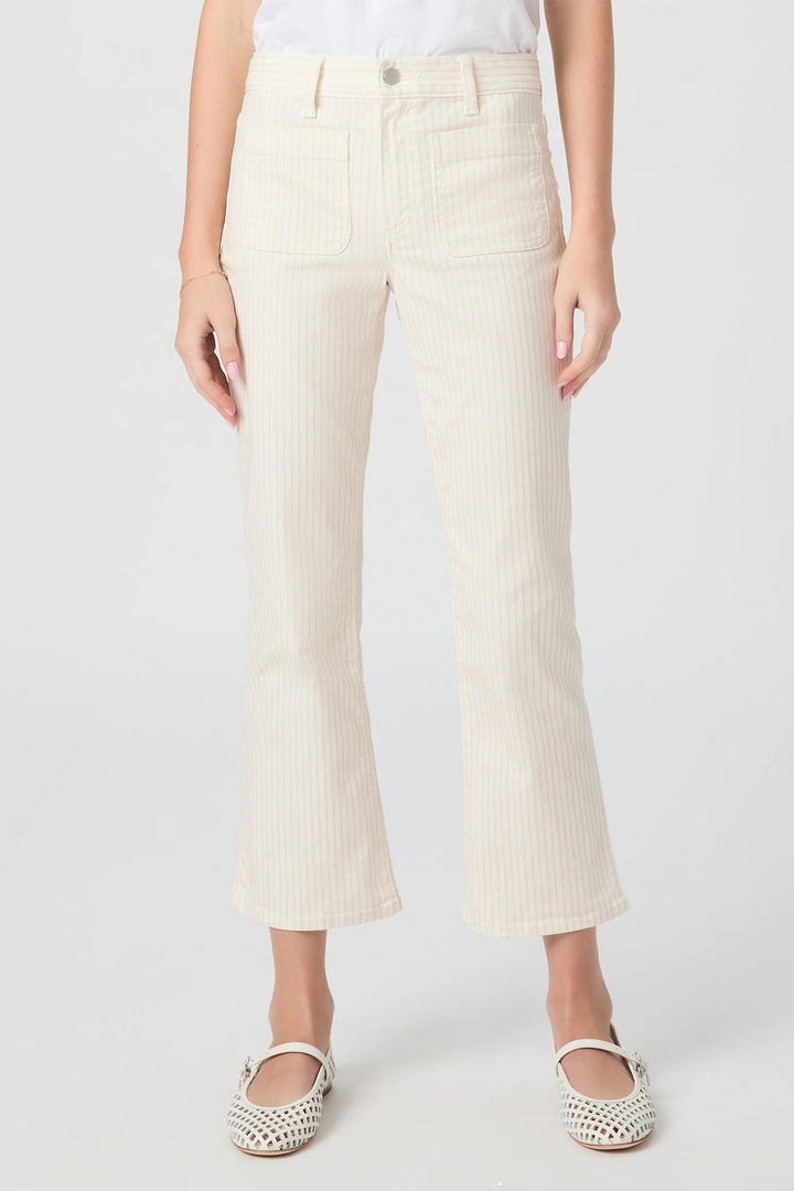 Paige 1L20R43-C996 Mason Tonal Stripe Crop Bootcut Jeans