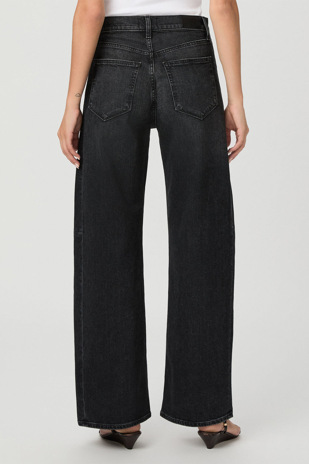 Paige 1N12B80-D174 Arellia Oscura Black Wide Leg Jeans, back view