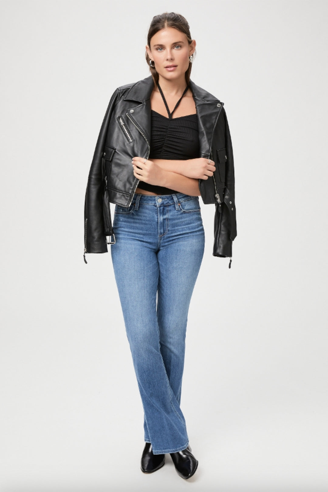 Paige 6487F72-6044 Laurel Canyon High Rise Boot Cut Blue Jeans - Lonah Boutique Bournemouth