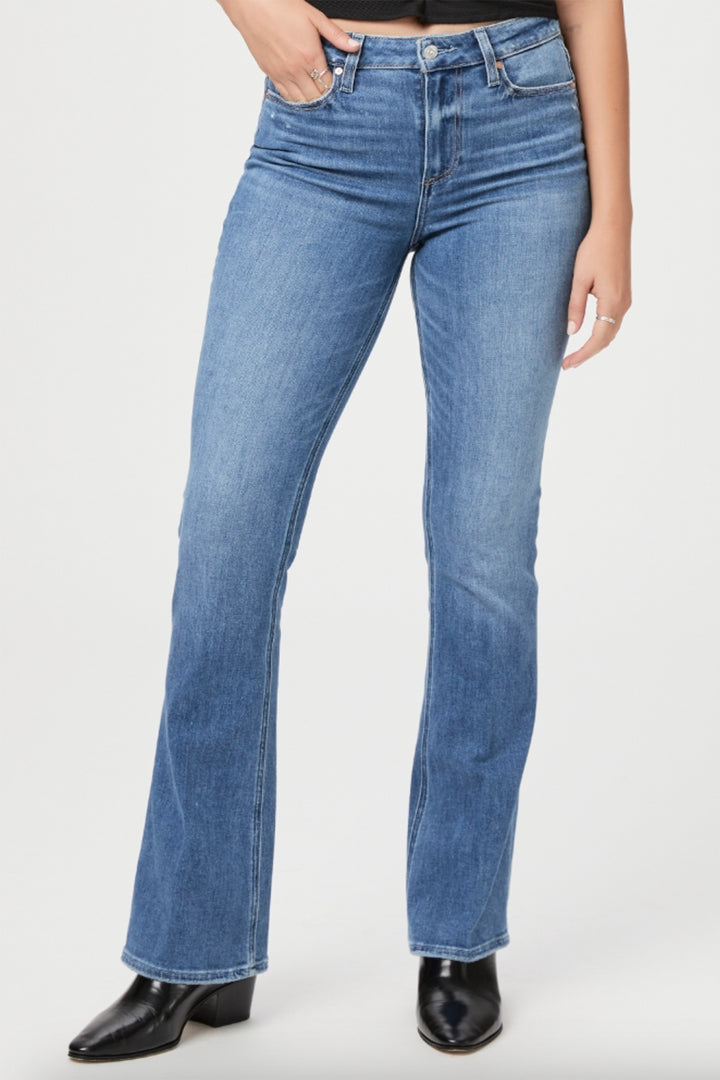 Paige 6487F72-6044 Laurel Canyon High Rise Boot Cut Blue Jeans - Lonah Boutique Bournemouth