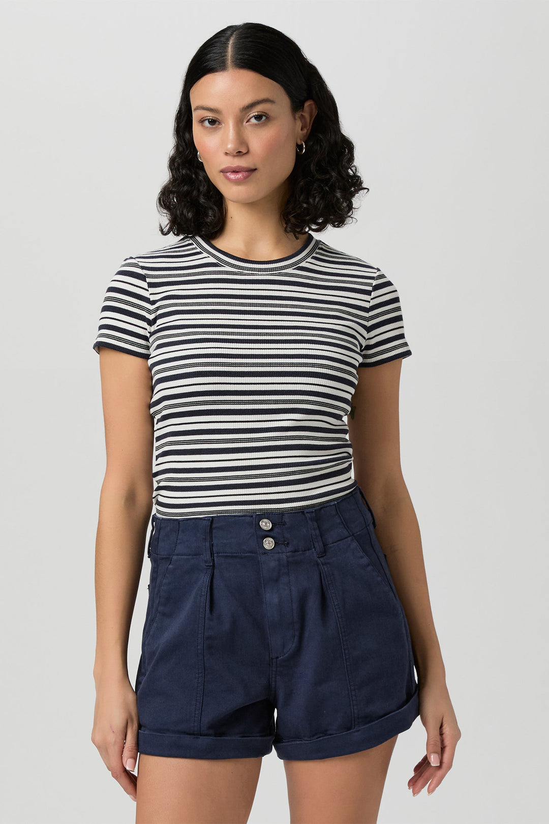 Paige 7991G29-5587 Brooklyn Cuffed Shorts Vintage Cosmic Navy - Lonah Boutique