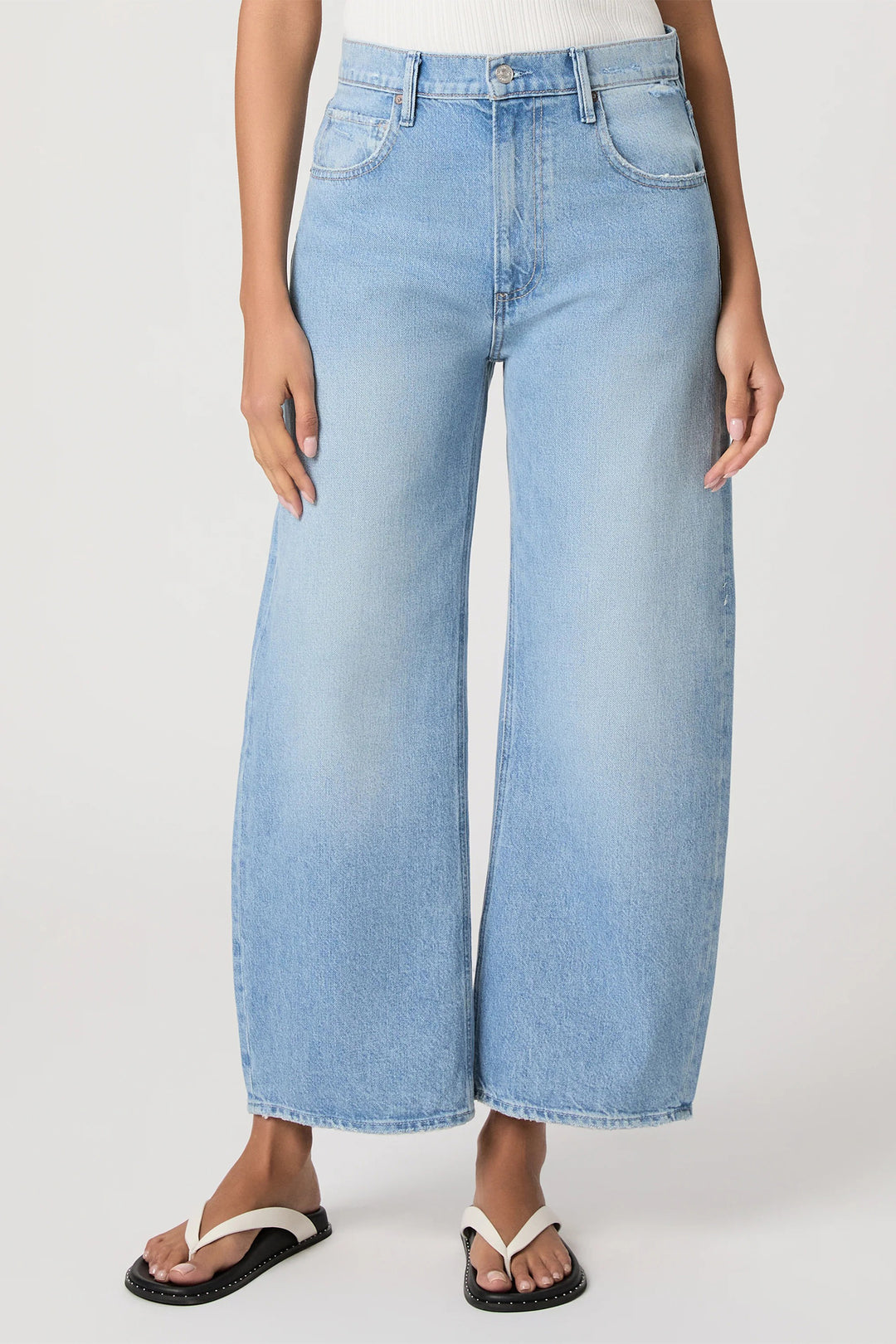 Paige Arellia 1J75028-D043 Ankle High Rise Barrel Leg Jeans